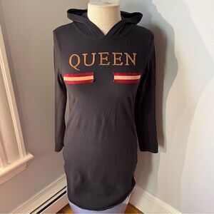 Vintage Queen Hoodie Dress, Medium. Runs small